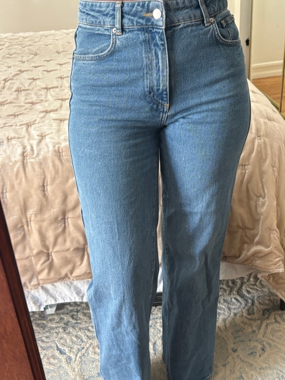 Sezane Women's Light Blue Flare Jeans